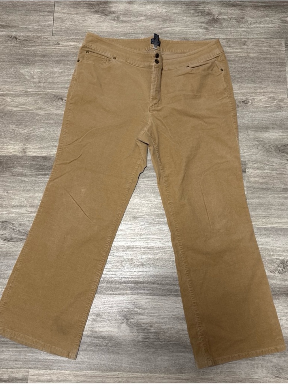 Chico's Women’s Corduroy Pants in Camel Tan